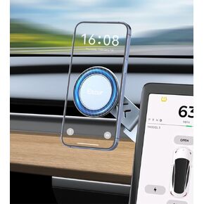 Tesla Phone Mount [Strong Magnetic & Adhesive] MagSafe Car Mount for Tesla Touchscreen Phone Holder, Foldable Hidden for All Phone Tesla Model Y Accessories 2024 for Tesla Model Y/3/X/S