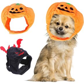 هالوين القط اليقطين زي الكلب الصغير اليقطين قبعة الشيطان قبعات لطيف أغطية الرأس لجرو كيتي الملابس الملابس مضحك تأثيري ازياء التبعي لعيد الهالوين حزب اللباس لوازم الزي 2PCS in Kuwait