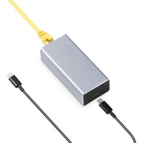 MokerLink PoE to Type-C Converter, Output USB C 5V/3A or 9V/2.22A with Ethernet, IEEE802.3af/at 10/100Mbps PoE in, PD Charging and Wired Network for Tablet/Smart Phone/Laptop