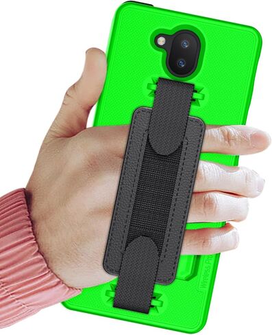 Case Compatible with Sonim XP10 (XP9900), Shell Case and Belt Clip Holster Combo with Handstrap, Kickstand and Screen Protector (Lime Green) in Saudi Arabia