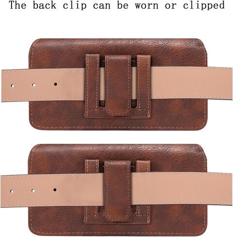 حامل مشبك حزام للهاتف الخلوي من الجلد للرجال متوافق مع Samsung Galaxy Z Fold 6/Z Fold 5/Z Fold 4/Z Fold 3/Z Fold 2/Z Fold 5G، حزمة خصر للهاتف الخلوي من الجلد وحقيبة يد وحقيبة يد ومحفظة in Kuwait