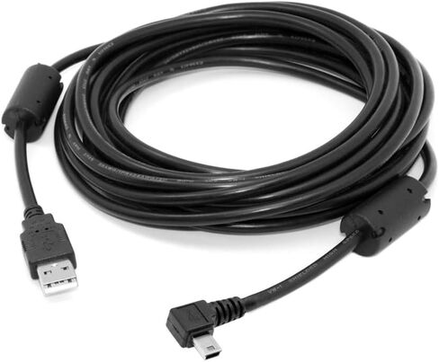 ميني USB B نوع 5pin ذكر الزاوية اليسرى 90 درجة إلى USB 2.0 كابل بيانات ذكر 6ft 1.8m in Kuwait