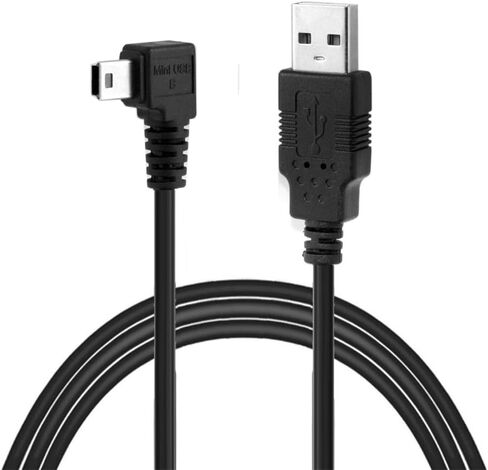 ميني USB B نوع 5pin ذكر الزاوية اليسرى 90 درجة إلى USB 2.0 كابل بيانات ذكر 6ft 1.8m in Kuwait