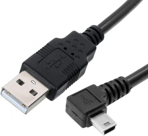 ميني USB B نوع 5pin ذكر الزاوية اليسرى 90 درجة إلى USB 2.0 كابل بيانات ذكر 6ft 1.8m in Kuwait