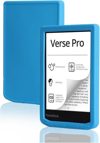 Protective case for e-Book Reader case Used for Pocketbook Verse PB634 Silicone Lightweight 6-inch Pocketbook Verse Pro PB629 Soft Tablet Back Cover Anti Drop (Black) in Kuwait