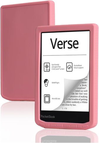 Protective case for e-Book Reader case Used for Pocketbook Verse PB634 Silicone Lightweight 6-inch Pocketbook Verse Pro PB629 Soft Tablet Back Cover Anti Drop (Black) in Kuwait