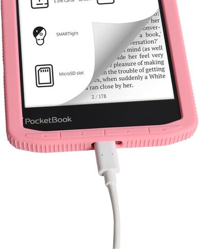 Protective case for e-Book Reader case Used for Pocketbook Verse PB634 Silicone Lightweight 6-inch Pocketbook Verse Pro PB629 Soft Tablet Back Cover Anti Drop (Black) in Kuwait