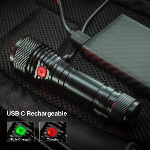 77 مصباح يدوي صغير خارجي قوي 1000 لومن عالي، S15 Pro USB C مصباح جيب قابل لإعادة الشحن مع مشبك، مصباح LED فائق السطوع، غطاء ذيل مغناطيسي لـ EDC، والتخييم، والطوارئ in Kuwait