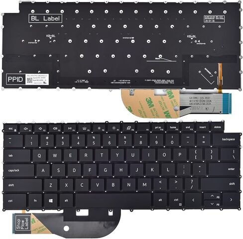 لوحة مفاتيح بديلة بإضاءة خلفية لجهاز Dell XPS 15 9500 9510 9520 9530، XPS 17 9700 9710 9720 9730، Precision 5550 5560 5750 5760 Series Laptop، XPS 9500 9700 لوحة مفاتيح بديلة بتصميم أمريكي in Kuwait