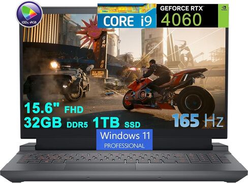 لاب توب ديل G15 5530 للألعاب | 15.6 بوصة FHD 165 هرتز (100% sRGB، 3 مللي ثانية، G-SYNC + DDS) | Intel 24-core i9-13900HX | 64 جيجابايت DDR5 1 تيرابايت SSD | GeForce RTX 4060 8 جيجابايت جرافيك | USB-C بإضاءة خلفية Win11Pro رمادي in Saudi Arabia