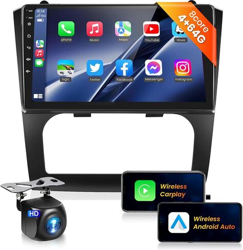 Hi-Res 8Core 4G+64G Car Stereo for Nissan Altima 2008-2012 Auto A/C Radio with 9inch 1280X720P QLED Touch Screen/DSP/46 EQ/Bluetooth 5.0/Wireless CarPlay/Android Auto/GPS WiFi/SWC+AHD Backup Camera in Saudi Arabia