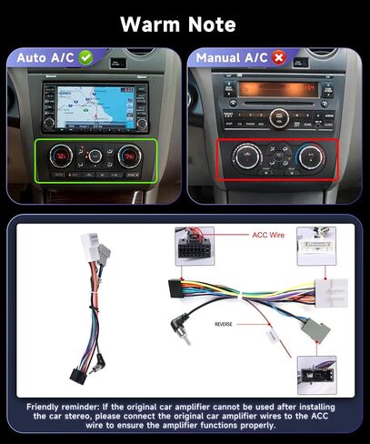 Hi-Res 8Core 4G+64G Car Stereo for Nissan Altima 2008-2012 Auto A/C Radio with 9inch 1280X720P QLED Touch Screen/DSP/46 EQ/Bluetooth 5.0/Wireless CarPlay/Android Auto/GPS WiFi/SWC+AHD Backup Camera in Saudi Arabia