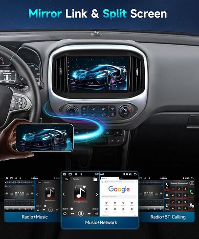ترقية 2G 64G ستيريو السيارة لشيفي كولورادو جي إم سي كانيون 2015-2019 راديو مع Carplay Android Auto MirrorLink، 9 بوصة HD IPS شاشة تعمل باللمس بلوتوث ستيريو GPS FM/RDS راديو WiFi EQ كاميرا احتياطية in Saudi Arabia