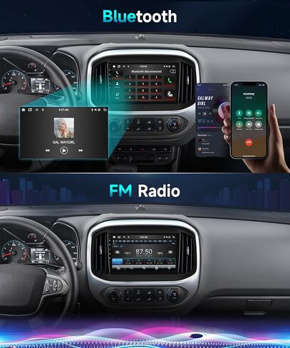 ترقية 2G 64G ستيريو السيارة لشيفي كولورادو جي إم سي كانيون 2015-2019 راديو مع Carplay Android Auto MirrorLink، 9 بوصة HD IPS شاشة تعمل باللمس بلوتوث ستيريو GPS FM/RDS راديو WiFi EQ كاميرا احتياطية in Saudi Arabia