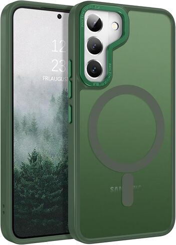 BENTOBEN for Samsung Galaxy S22 Case, Galaxy S22 Magnetic Case [Compatible with MagSafe] Translucent Matte Slim Shockproof Women Men Protective Case Cover for Samsung Galaxy S22 6.1", Black in Kuwait