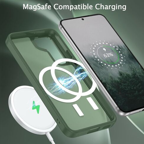 BENTOBEN for Samsung Galaxy S22 Case, Galaxy S22 Magnetic Case [Compatible with MagSafe] Translucent Matte Slim Shockproof Women Men Protective Case Cover for Samsung Galaxy S22 6.1", Black in Kuwait