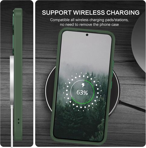 BENTOBEN for Samsung Galaxy S22 Case, Galaxy S22 Magnetic Case [Compatible with MagSafe] Translucent Matte Slim Shockproof Women Men Protective Case Cover for Samsung Galaxy S22 6.1", Black in Kuwait