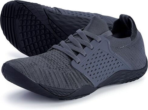 WHITIN Men's Trail Running Shoes Minimalist Barefoot Zero Drop Sneakers Wide Width Size 14 Toe Box Gym Workout Fitness Breathable Brown Gum 48 in Saudi Arabia
