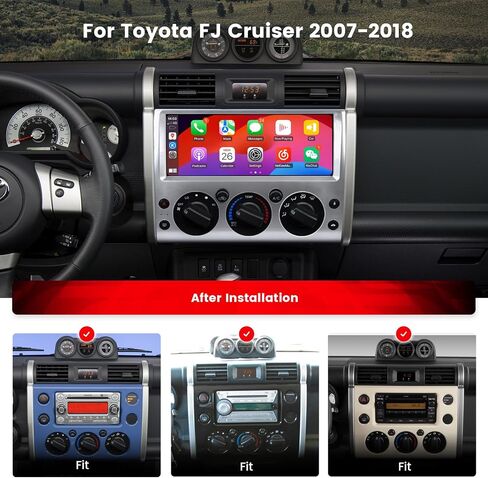 Dasaita Android 13 Radio for Toyota FJ Cruiser 2007-2018, 6GB+64GB, 12.3" QLED Touchscreen, Qualcomm 8 Core CPU, Built-in 4G Cellular, in-Dash Navigation, 2K Display in Kuwait