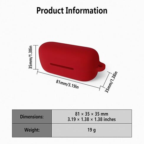 Geiomoo Silicone Case for Sony WF-C510, Protective Cover with Carabiner (Black) in Saudi Arabia