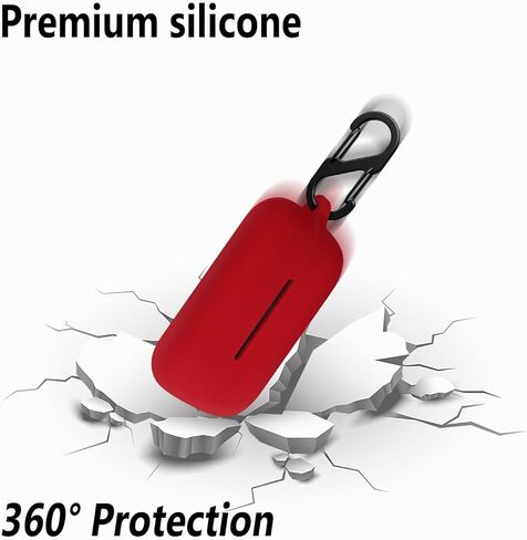 Geiomoo Silicone Case for Sony WF-C510, Protective Cover with Carabiner (Black) in Saudi Arabia