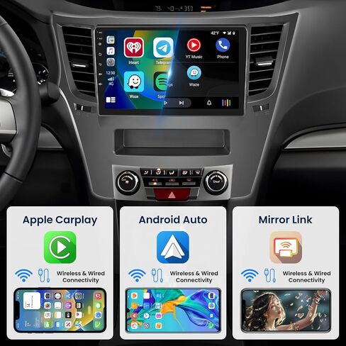 ترقية ستيريو 2G+64G Android 13 لسيارة Subaru Legacy/Outback 2010-2014 Wireless Carplay Android Auto 9 بوصة راديو تعمل باللمس مع FM RDS EQ Mirror Link Canbus كاميرا احتياطية وميكروفون in Saudi Arabia