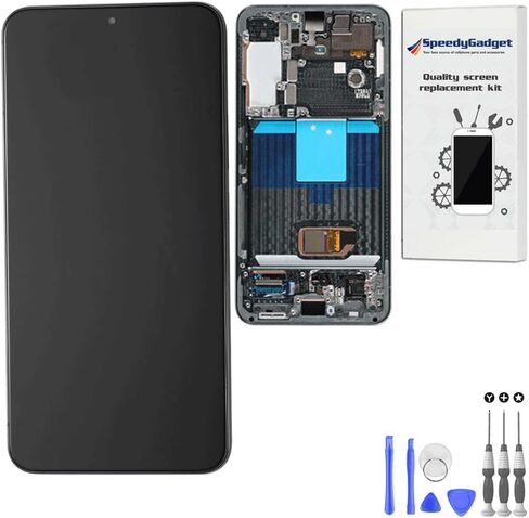[الجودة الأصلية] استبدال شاشة S22 لهاتف Samsung Galaxy S22 6.1 بوصة AMOLED محول رقمي لشاشة تعمل باللمس مع إطار أسود فانتوم - استبدال LCD in Saudi Arabia