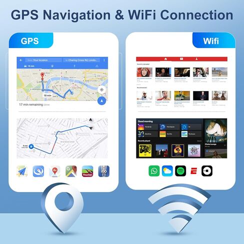 2+64G- لسيارة Chevy Silverado 2014-2018 GMC Sierra Radio مع Carplay اللاسلكي/Android Auto، Android Car Stereo 9 بوصة تعمل باللمس GPS Navigation WiFi Bluetooth FM/RDS Mirror Link SWC كاميرا احتياطية in Saudi Arabia