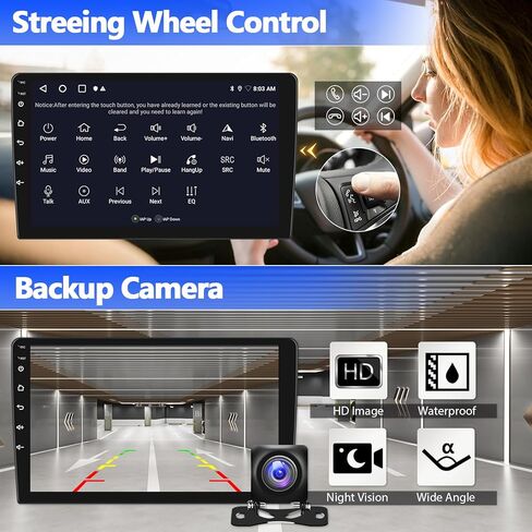 SIXWIN Android Car Stereo for Jeep Patriot Compass 2010-2016 Radio 1G+32G 10.1 بوصة تعمل باللمس مع وصلة مرآة بلوتوث FM 26UI WiFi EQ GPS Navigation كاميرا احتياطية MIC in Saudi Arabia