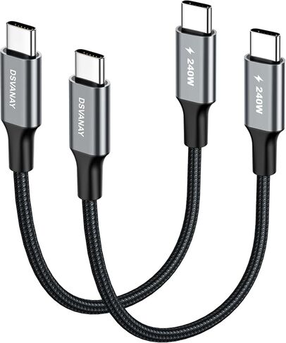Short 240W USBC to USBC Cable [1FT, 2Pack], Fast Charging 100W PD3.1 Type C Cord Compatible for iPhone 16/15 Pro Max, Car Charger, MacBook Pro/Air, iPad Pro, Samsung, Pixel, Laptop in Saudi Arabia