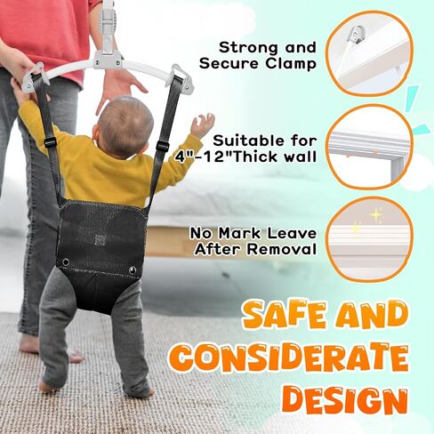 Baby Doorway Jumpers, Sturdy Johnny Jumper Adjustable 10.8"-23.6" Strap, Soft Baby Seat Bag, Protable Doorway Jumper for Baby in Saudi Arabia