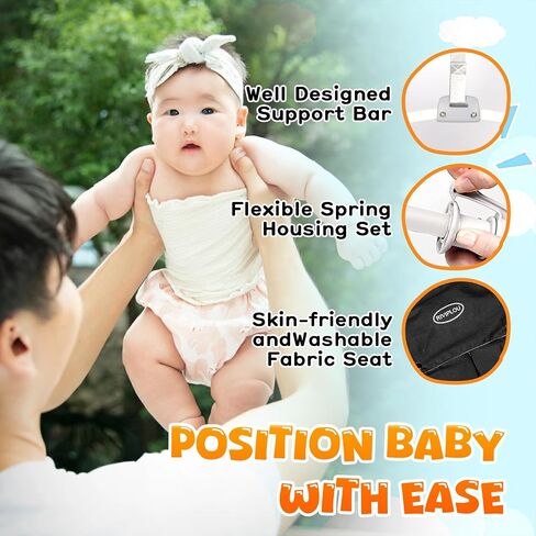 Baby Doorway Jumpers, Sturdy Johnny Jumper Adjustable 10.8"-23.6" Strap, Soft Baby Seat Bag, Protable Doorway Jumper for Baby in Saudi Arabia