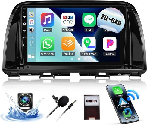 2G+64G Car Radio Stereo for Mazda CX5 CX-5 2013-2016 with Wireless CarPlay Android Auto 9" Android 13 Car Stereo Touch Screen Radio with GPS Navigation Bluetooth AHD Backup Camera Head Unit (High-End) in Saudi Arabia