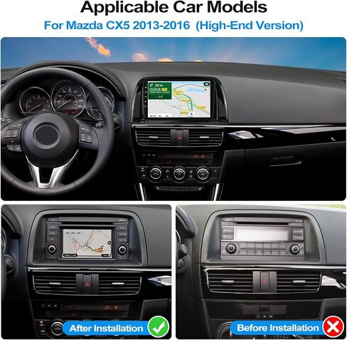 2G+64G Car Radio Stereo for Mazda CX5 CX-5 2013-2016 with Wireless CarPlay Android Auto 9" Android 13 Car Stereo Touch Screen Radio with GPS Navigation Bluetooth AHD Backup Camera Head Unit (High-End) in Saudi Arabia