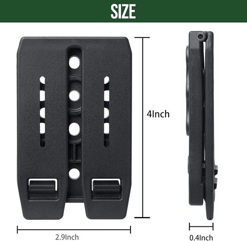 2Pack MOLLE Adapter-Polymer Modular Panel Tactical Gear Attachment Clip for Holsters/Belt/Vest/Mag Pouches, Black in Saudi Arabia