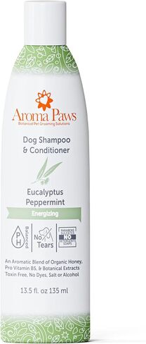 Aroma Paws Dog Shampoo – Cleansing Wash, Conditioning, Moisturizing – Healthy Ingredients – Aromatic Grooming Puppy Shampoo – Tearless Cleaner, Rosemary Tea Tree in Kuwait