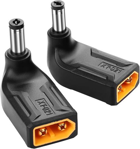 SinLoon 2 Pack XT60 to DC5521 Adapter 90 Degree XT60 Male to DC 5.5mm X 2.1mm Male Wireless for TS100 Soldering Iron, FPV Monitor Power,Drone (XT-021) in Saudi Arabia