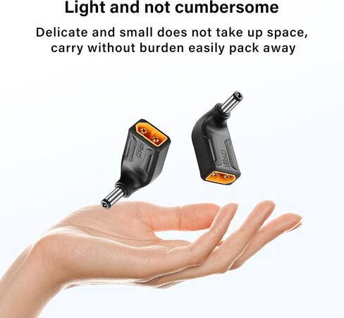 SinLoon 2 Pack XT60 to DC5521 Adapter 90 Degree XT60 Male to DC 5.5mm X 2.1mm Male Wireless for TS100 Soldering Iron, FPV Monitor Power,Drone (XT-021) in Saudi Arabia
