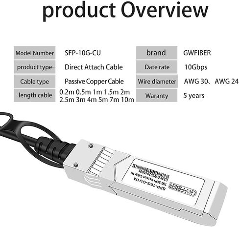 كابل SFP كابل SFP+ DAC Twinax، كابل ألياف بصرية 10G SFP+ كابل توصيل مباشر 3 أمتار 30AWG متوافق مع Ci SCO SFP-H10GB-CU3M UC-DAC-SFP+ in Saudi Arabia
