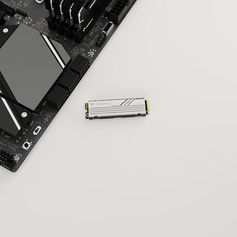 Timetec 2TB PCIe 4.0 White Heatsink Gaming SSD NVMe Phison E27T PCIe Gen4x4 M.2 2280 3D NAND TLC SLC Cache Read/Write Speed Up to 7,400/6,400 MB/s Internal Solid State Drive for PS5, PC Desktop in Saudi Arabia