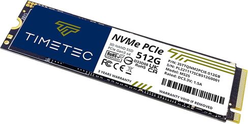 Timetec 2TB PCIe 4.0 White Heatsink Gaming SSD NVMe Phison E27T PCIe Gen4x4 M.2 2280 3D NAND TLC SLC Cache Read/Write Speed Up to 7,400/6,400 MB/s Internal Solid State Drive for PS5, PC Desktop in Saudi Arabia