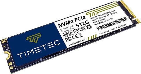 Timetec 2TB PCIe 4.0 White Heatsink Gaming SSD NVMe Phison E27T PCIe Gen4x4 M.2 2280 3D NAND TLC SLC Cache Read/Write Speed Up to 7,400/6,400 MB/s Internal Solid State Drive for PS5, PC Desktop in Saudi Arabia