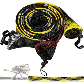 Fishing Rod Sleeves Rod Socks for Fishing Poles 5.5 Foot Fishing Pole Sleeve Straps 3 Piece Fishing Rod Covers Fly Rod Sock for Spinning Rods Tube Accessories Tools Fishing Stuff