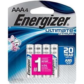 Lithium Batteries by Energizer Ultimate (AAA) Pack of 4