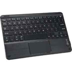 ASHATA Keyboard,9 in Portable Slim Aluminium Alloy Keyboard with Touchpad,Protective Case,Large Battery,for Android,for,for ComputerPCTablet