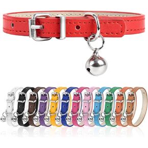 L Dog Collar for Small Dogs Adjustable Dog Collars Cat Collar for Small Medium Large Dogs 1.18 inch Width (Orange, L)