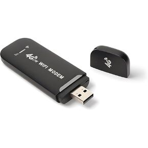 راوتر بطاقة SIM 4G LTE، راوتر USB بسرعة 150 ميجا بت في الثانية، يدعم ما يصل إلى 10 مستخدمين، راوتر سفر محمول للسفر على الطريق والعطلات والتخييم (أسود) in Kuwait