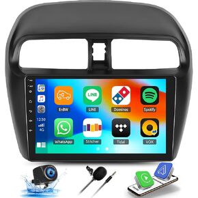 SIXTOP [2+64G] Android Car Stereo for Mitsubishi Mirage 2012-2018 Upgrade Replacement Radio Carplay Android Auto Mirror Link 30 Themes 9 inch Touchscreen Head Unit FM GPS Bluetooth+Backup Camera&MIC in Saudi Arabia