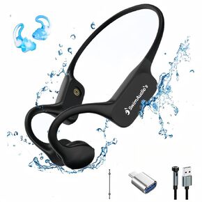 Swimming Headphones Underwater,Waterproof Earbuds for Swimming,Open-Ear Bluetooth Headphones & 32GB MP3 Player for Workouts, Running and Swimming