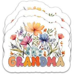 (3Pcs) Being a Grandma Makes My Life Complete Sticker Grandma Sticker Mother's Day Gift – Waterproof Vinyl Decal for Book Laptops Phones Tumblers Water Bottles, Size 3 x 1.5 Inch